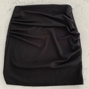 Zara Black Zippered Mini Skirt